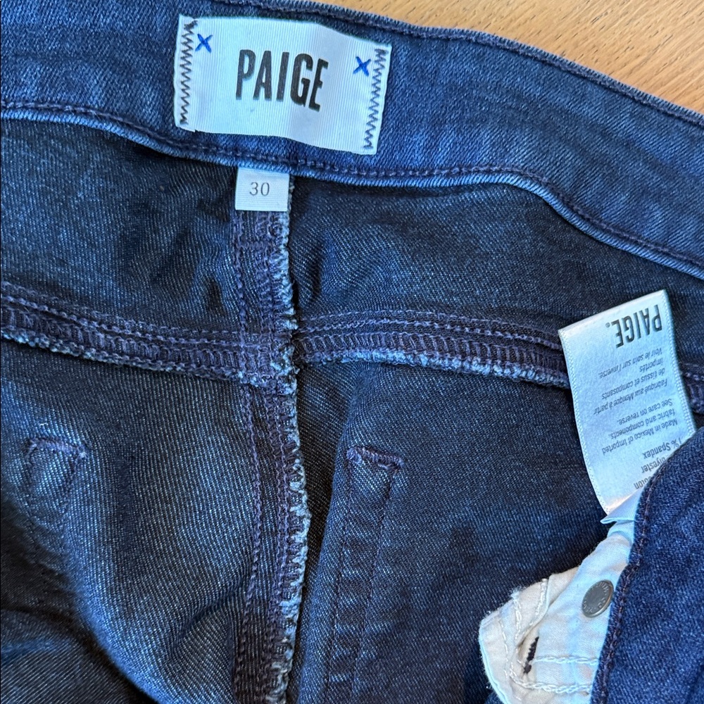 PAIGE Women's Skinny Jeans in Dark Blue - Picture 2 of 3